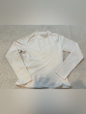 lululemon Cream Textured Long Sleeve Top